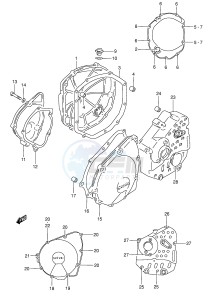 GSX750F (E2) drawing CRANKCASE COVER