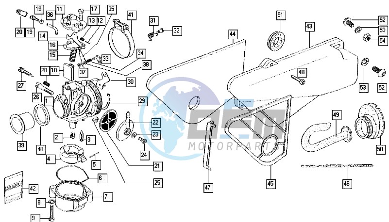 Carburator-intake silencer