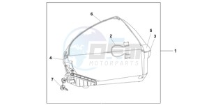 XL700VA9 UK - (E / ABS MKH SPC) drawing 45L TOPBOX VERNIER GREY METALLIC