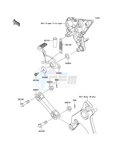 Z1000SX ZX1000GCF FR GB XX (EU ME A(FRICA) drawing Brake Pedal