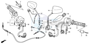 FES150 125 S-WING drawing SWITCH/CABLE/MIRROR (FES1257/A7)(FES1507/A7)