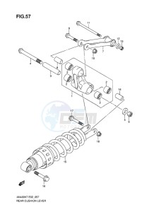 AN400 ABS BURGMAN EU-UK drawing REAR CUSHION LEVER