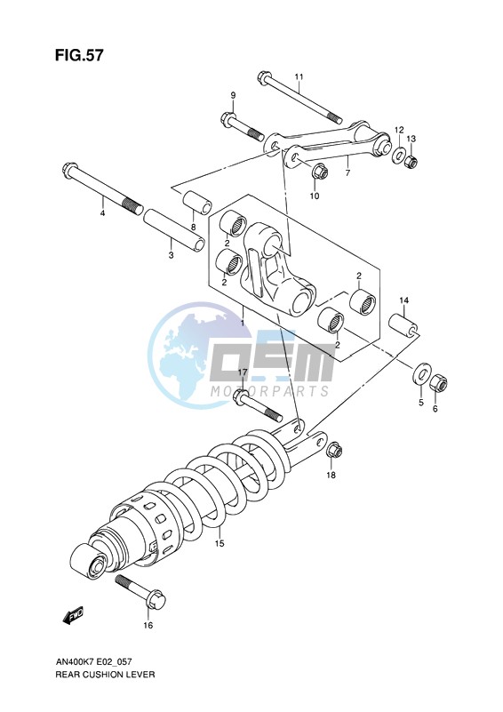 REAR CUSHION LEVER