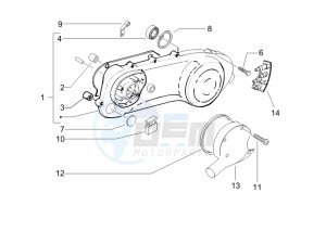 Typhoon 50 (UK) UK drawing Crankcase cover - Crankcase cooling