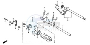 XL650V TRANSALP drawing GEARSHIFT DRUM