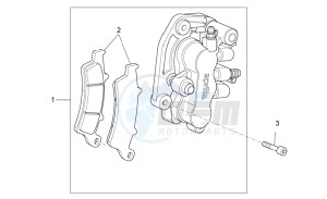 Scarabeo 125-200 ie Light drawing Front caliper