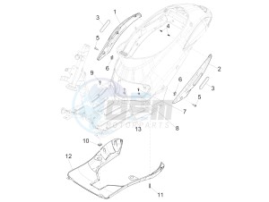 Liberty 125 4T Delivery E3 NEXIVE drawing Side cover - Spoiler