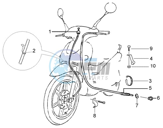 Odometer transmissions - rear brake