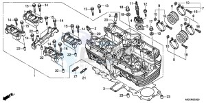 CB1100 UK - (E) drawing CYLINDER HEAD