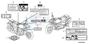 VT750CA9 UK - (E / MKH ST) drawing CAUTION LABEL