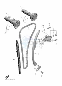 YZ450F (B2WD) drawing CAMSHAFT & CHAIN