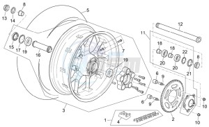 RSV 2 1000 drawing Rear wheel Factory - Dream II