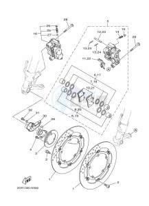 XSR900 MTM850 (BAEE) drawing FRONT BRAKE CALIPER