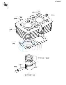 KZ 305 B [CSR BELT] (B1) [CSR BELT] drawing CYLINDER_PISTONS