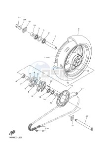 YZF-R1D 1000 (1KBV) drawing REAR WHEEL