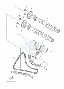 XSR900 MTM850 (BAE8) drawing CAMSHAFT & CHAIN