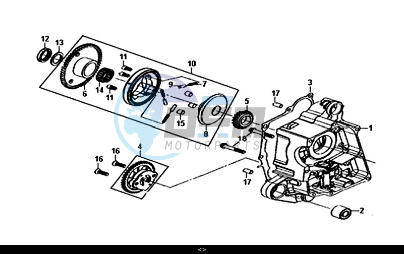 R CRANK CASE-OIL PUMP ASSY