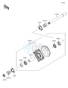 KX450F KX450HJF EU drawing Front Hub