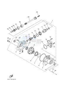 YFM700FWAD YFM70GPHH GRIZZLY 700 EPS (B1A3) drawing FRONT DIFFERENTIAL