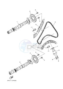 YXZ1000R SS YXZ10YESJ YXZ1000R SS (B0F6) drawing CAMSHAFT & CHAIN