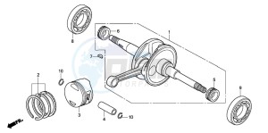 PES150R 125 drawing CRANKSHAFT/PISTON