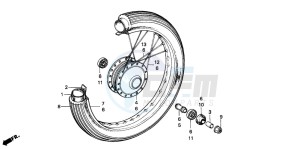 C90M drawing FRONT WHEEL