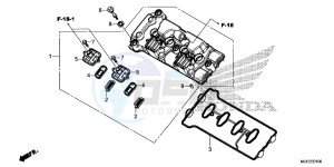 CB650FE CB650F 2ED - (2ED) drawing CYLINDER HEAD COVER