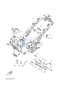 YP125RA EVOLIS 125 ABS (BL22 BL22) drawing FRAME