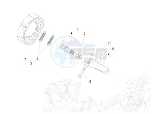 SPRINT 125CC 4T 3V IGET E4 ABS (APAC) drawing Rear brake - Brake jaw