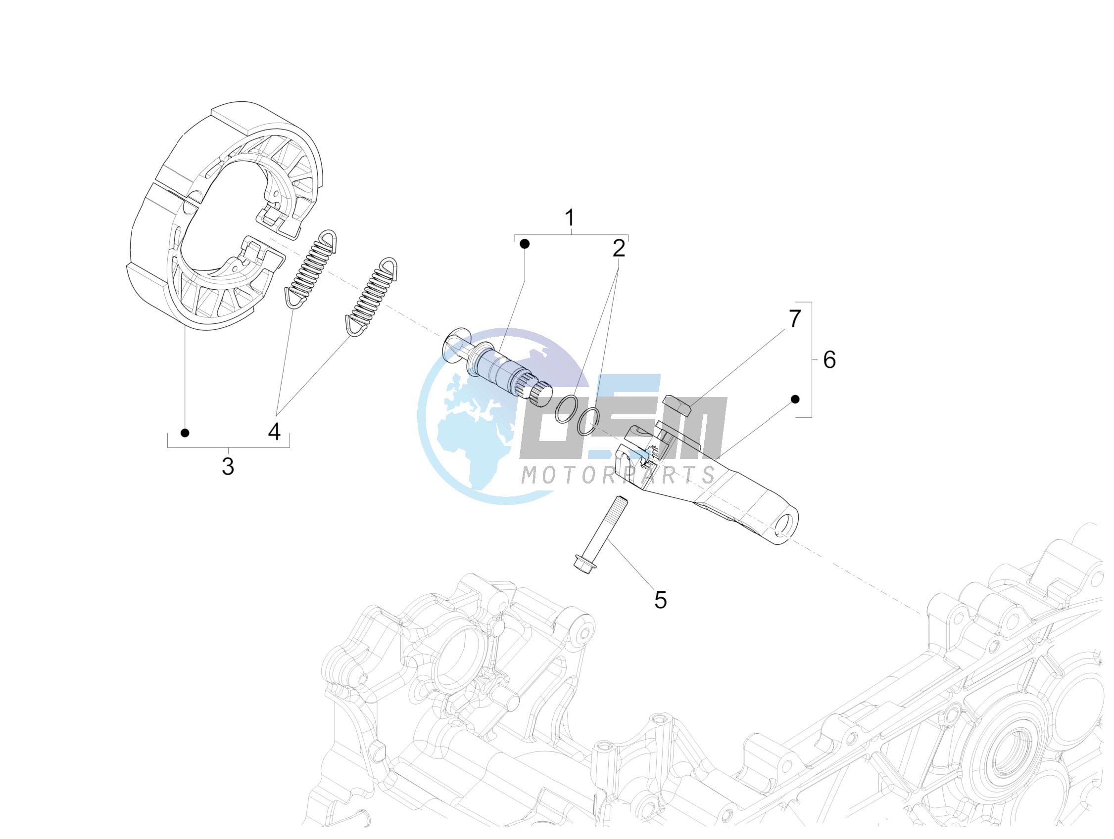 Rear brake - Brake jaw