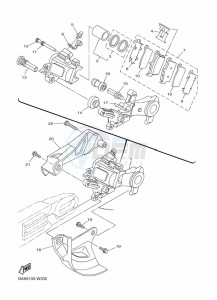 WR250F (BAK9) drawing REAR BRAKE CALIPER