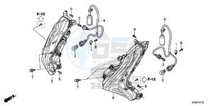 SH125DE SH125D UK - (E) drawing FRONT WINKER