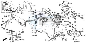 CBR1000RA9 France - (F / ABS CMF MME) drawing FRONT POWER UNIT/FRONT VA LVE UNIT