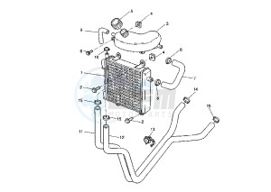 YQ AEROX R 50 drawing COOLING SYSTEM