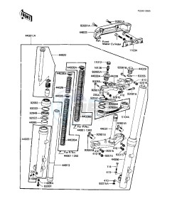 KZ 1100 A [SHAFT] (A1-A3) [SHAFT] drawing FRONT FORK -- KZ1100-A1_A2- -