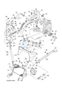 YPR400RA XMAX 400 ABS EVOLIS 400 ABS (1SD6 1SD6 1SD6 1SD6) drawing RADIATOR & HOSE