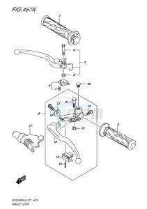 GSX-250 RA drawing HANDLE LEVER