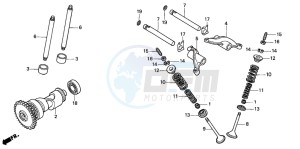 TRX250TE FOURTRAX RECON ES drawing CAMSHAFT/VALVE