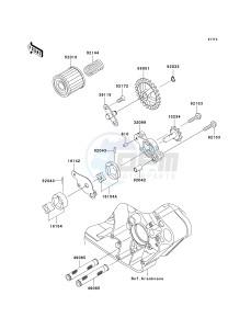 KX 250 T [KX250F] (TF) T6F drawing OIL PUMP