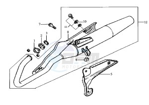 HUSKY - 125 cc drawing EXHAUST