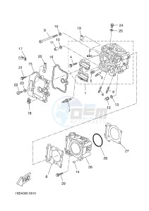 YPR400RA XMAX 400 ABS EVOLIS 400 ABS (1SDG) drawing CYLINDER