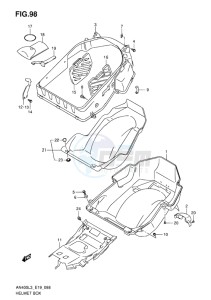 AN400Z ABS BURGMAN EU-UK drawing HELMET BOX