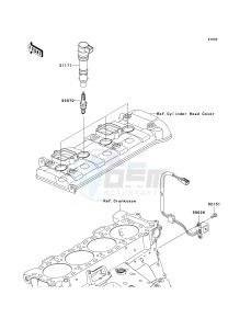 ZX 1000 E [NINJA ZX-10R] (E8F-E9FA) 0E9F drawing IGNITION SYSTEM