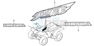 TRX300EX FOURTRAX 300 EX drawing EMBLEM (3)