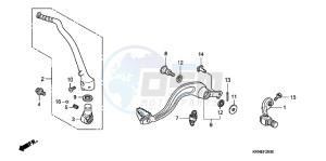 CRF250RB CRF250R ED drawing PEDAL/ KICK STARTER ARM