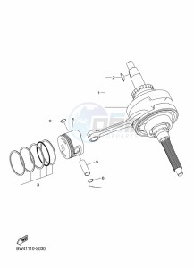 YFZ50 (BW4H) drawing CRANKSHAFT & PISTON