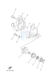 YFZ450R YFZ450RSE YFZ450R SPECIAL EDITION (1TD6 1TD7) drawing WATER PUMP