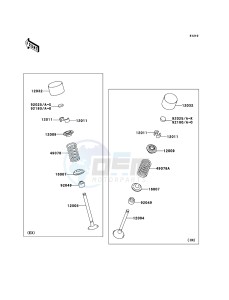 ZZR1400_ABS ZX1400FEF FR GB XX (EU ME A(FRICA) drawing Valve(s)