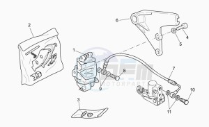 California 1100 Stone - Metal PI EV/EV Touring PI drawing Rear brake caliper