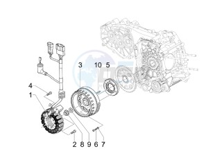 Beverly 400 ie Tourer e3 drawing Flywheel magneto